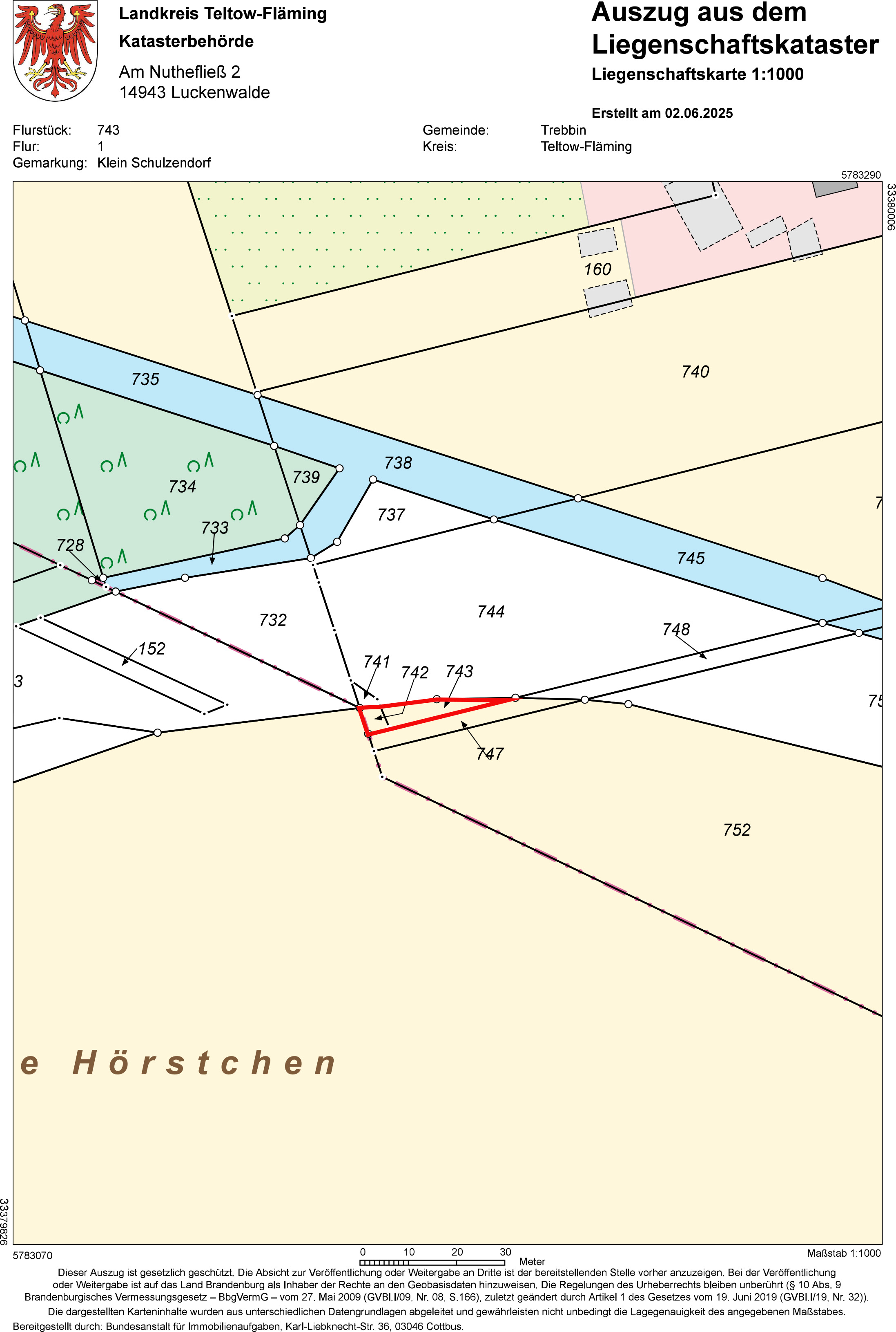 Foto 3 von 3 — Auktion - Kleines, vertraglos genutztes Grundstück in Klein Schulzendorf