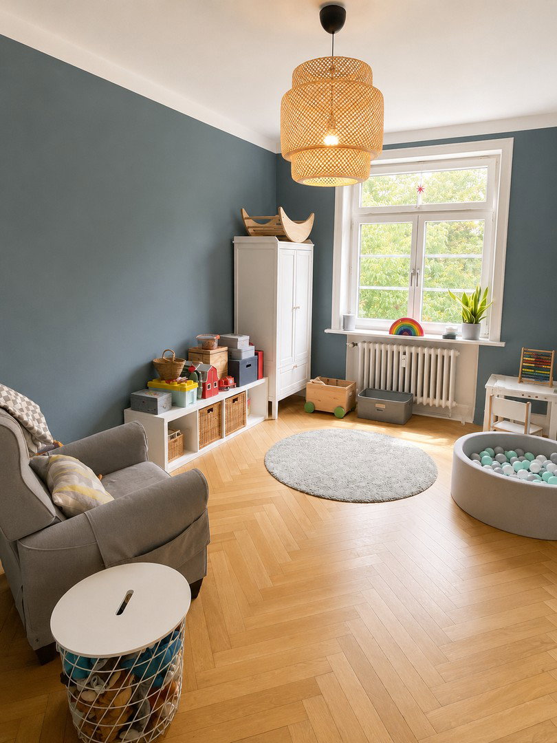 Foto 4 von 12 — Stilvoller Familienaltbau | 117 m² | 4,5 Zimmer | Garage | Loggia | Blick ins Grüne | Tarpenbek