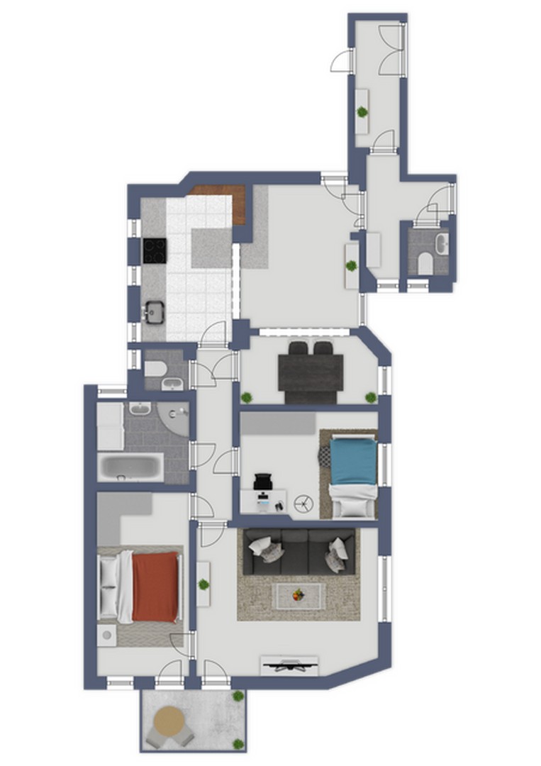 Foto 10 von 10 — Hohenfelde – Moderne 4-Zimmer-Wohnung mit großzügiger Wohnlounge und Balkon ins Grüne