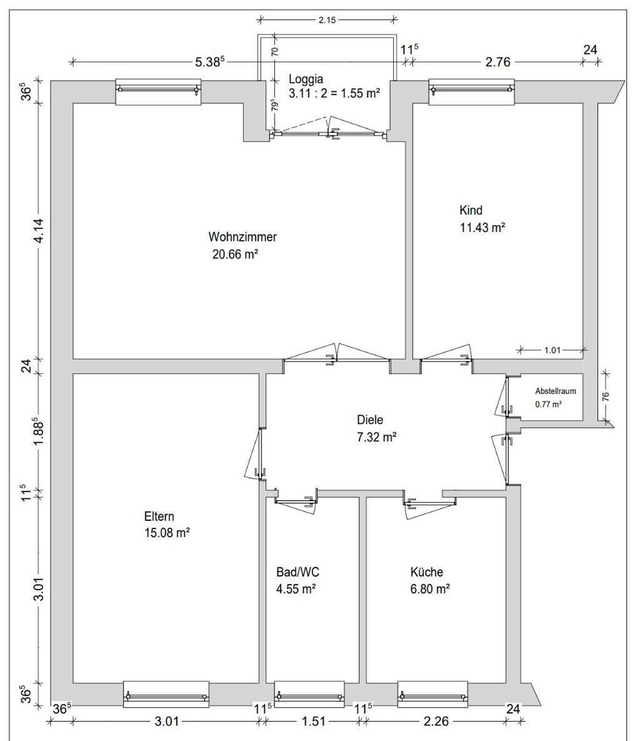 Foto 5 von 5 — 3-Zimmer-Wohnung mit Balkon in Bremen-Osterholz – provisionsfrei
