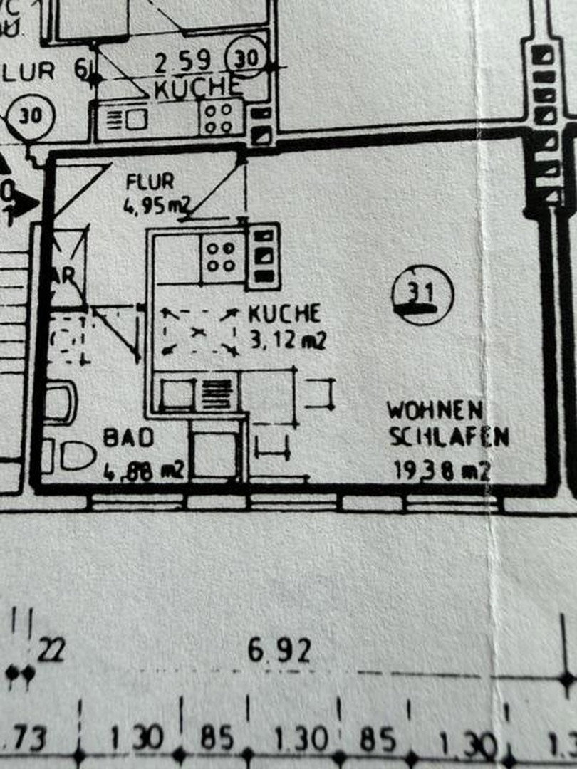 Foto 10 von 10 — 1-Zimmer - Dachgeschosswohnung in zentraler Lage zum Verkauf von Privat