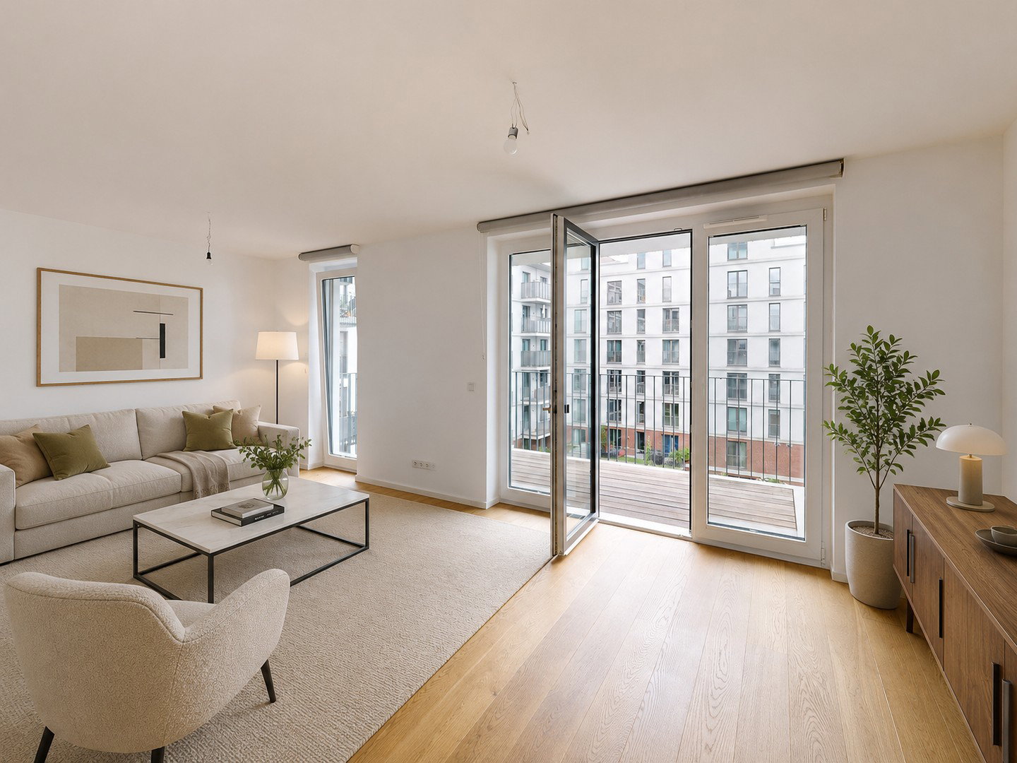 Foto 4 von 12 — Moderne 3-Zimmer-Wohnung mit Dachterrasse, Balkon und Tiefgaragenstellplatz in der HafenCity