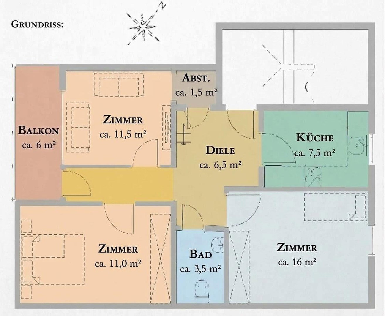 Foto 12 von 12 — 4 Zimmer Maisonette mit Balkon & Stellplatz | 5,6 % Rendite | Ruhige Hoflage in HH