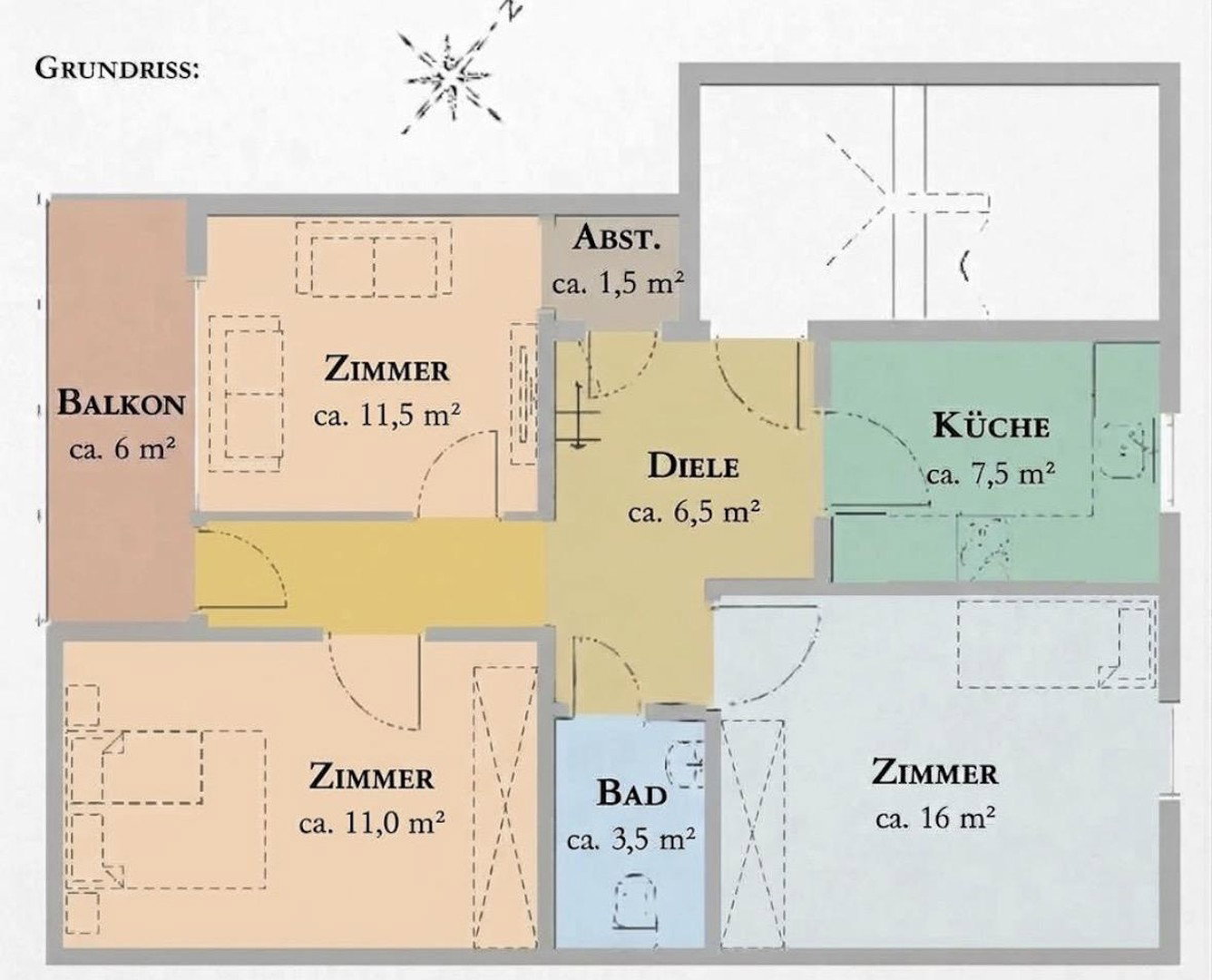 Foto 4 von 12 — 4 Zimmer Maisonette mit Balkon & Stellplatz | 5,6 % Rendite | Ruhige Hoflage in HH