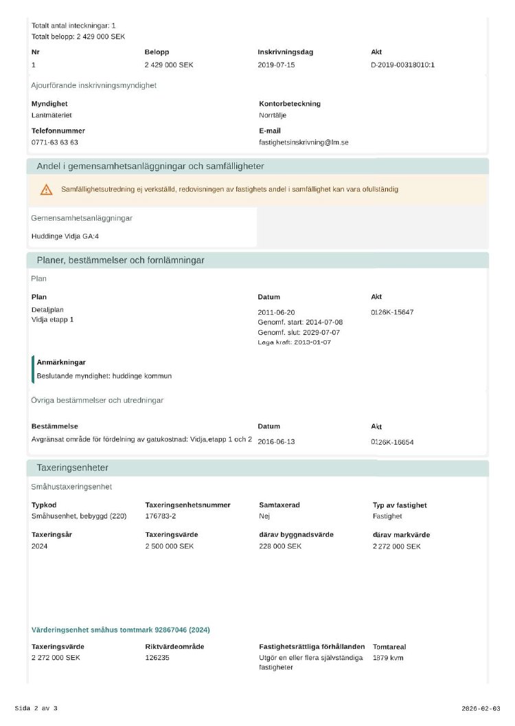 Foto 9 von 9 — Småhusenhet, bebyggd