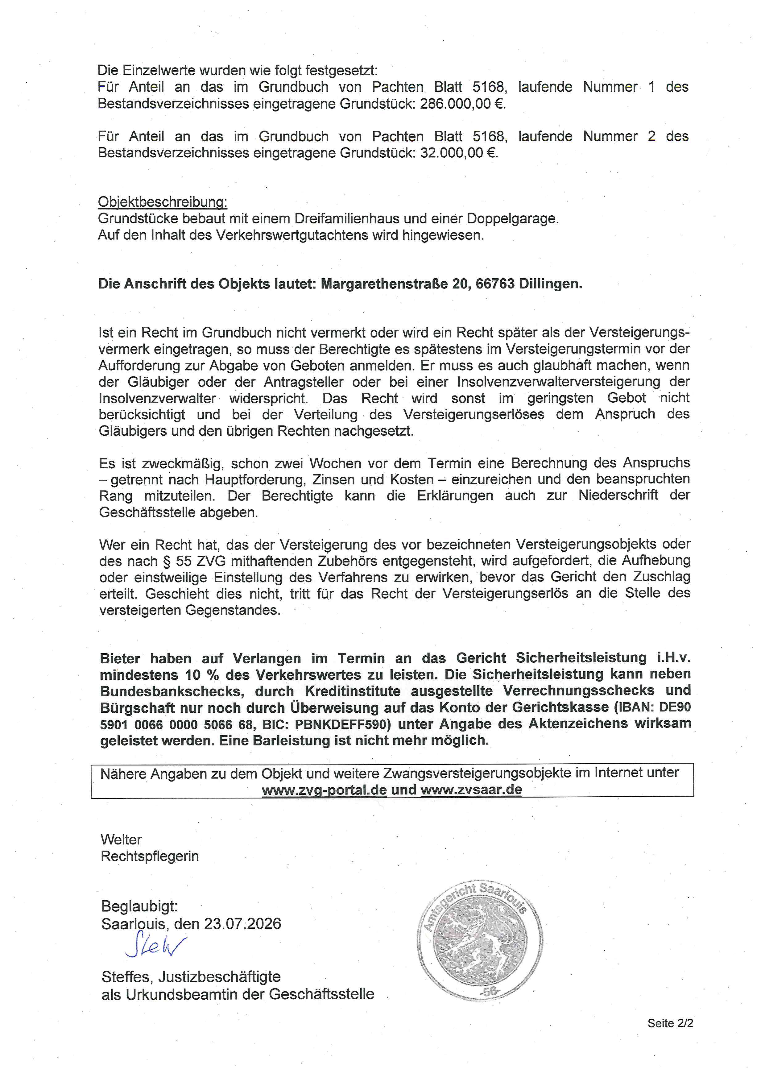 Foto 1 von 1 — Sonstiges, Mehrfamilienhaus, Garage, Dreifamilienhaus; Doppelgarage