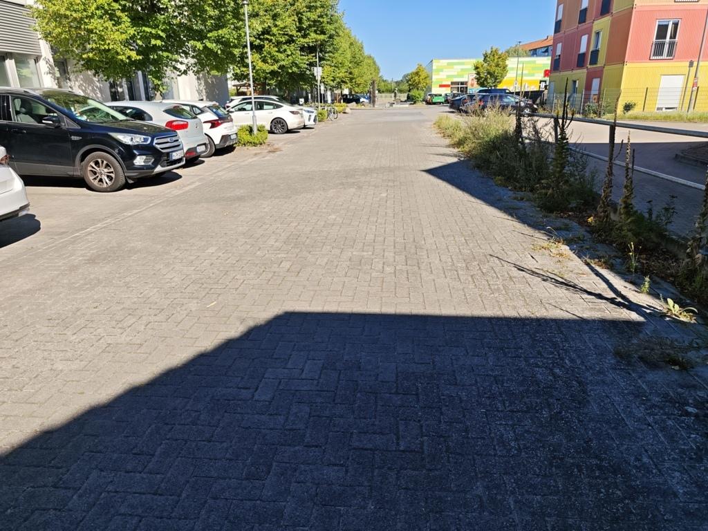 Foto 4 von 9 — unbebautes Grundstück, Wegefläche mit Kunstobjekt