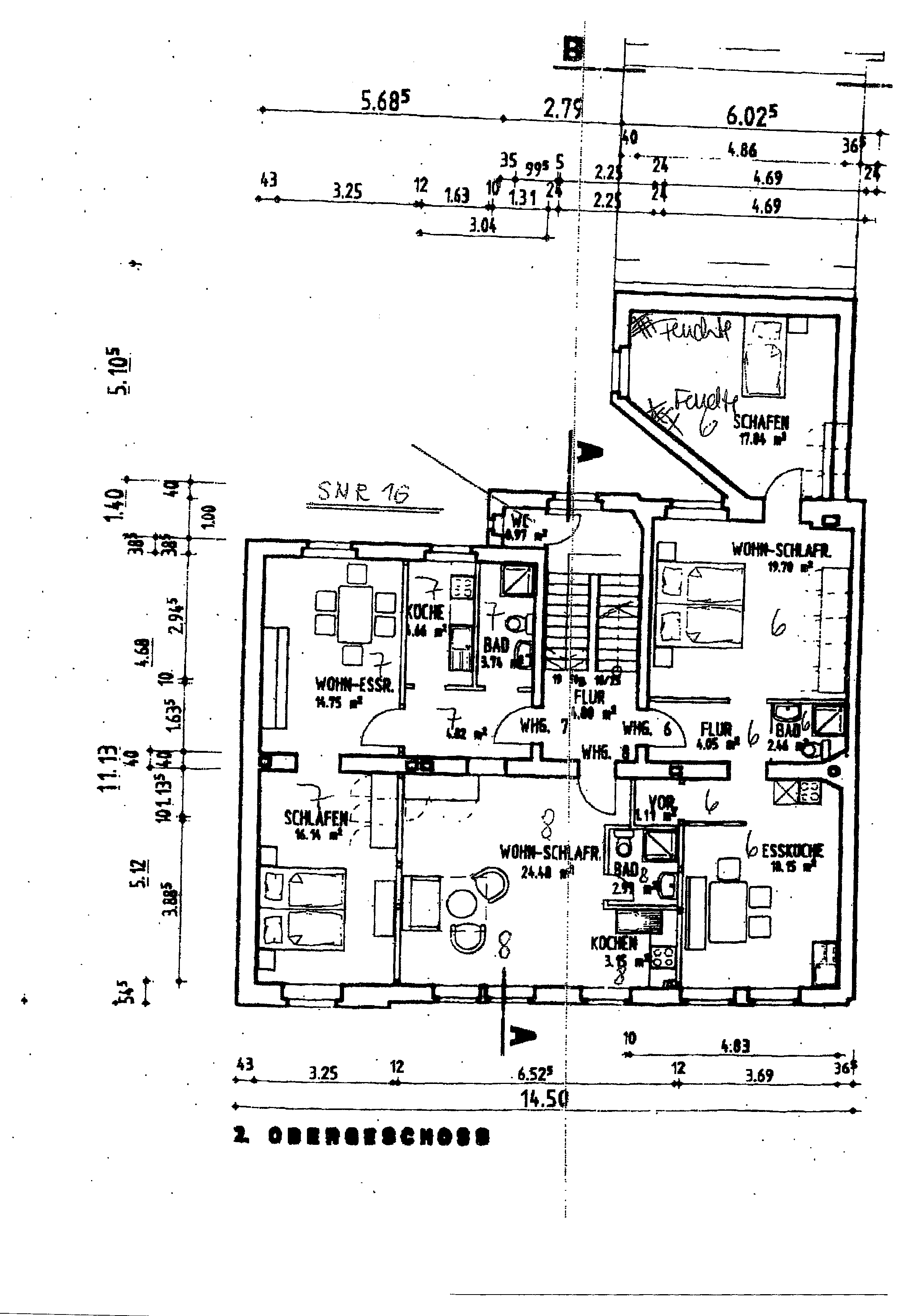 Foto 34 von 88 — Eigentumswohnung (3 bis 4 Zimmer), Die ETW Nr. 4 wird zusammen mit der ETW Nr. 3 und der ETW Nr. 5 als wirtschaftliche Einheit genutzt und ist zum Wertermittlungsstichtag als Einheit vermietet.