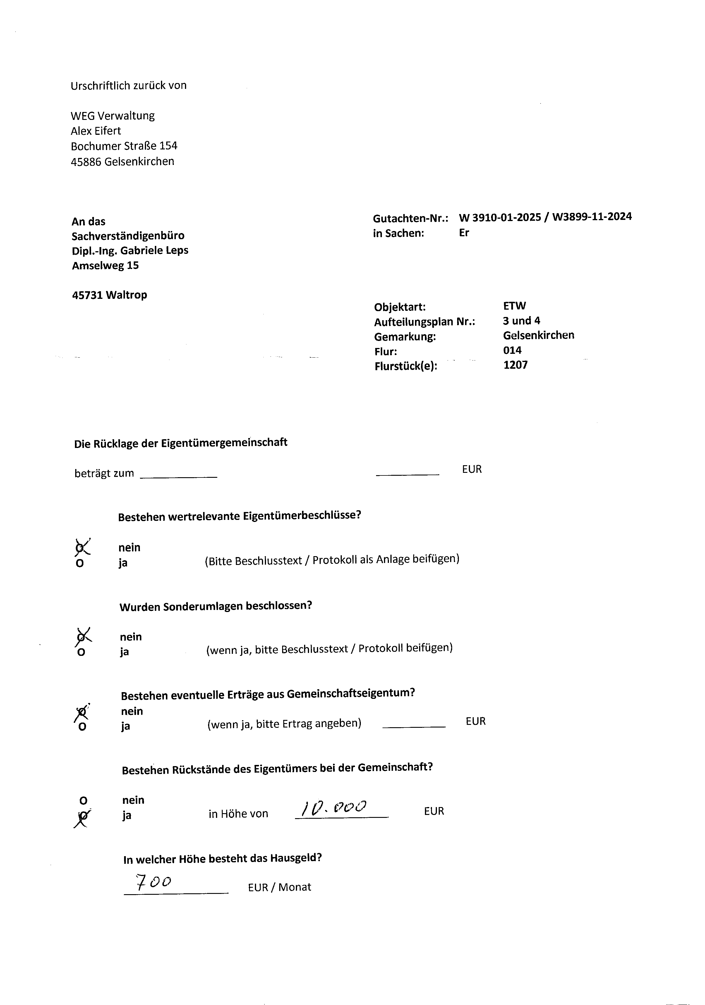 Foto 61 von 88 — Eigentumswohnung (3 bis 4 Zimmer), Die ETW Nr. 4 wird zusammen mit der ETW Nr. 3 und der ETW Nr. 5 als wirtschaftliche Einheit genutzt und ist zum Wertermittlungsstichtag als Einheit vermietet.