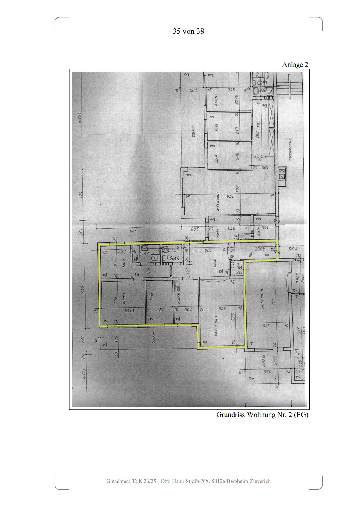 Foto 2 von 7 — Kfz-Stellplatz (Tiefgarage), Eigentumswohnung (3 bis 4 Zimmer)