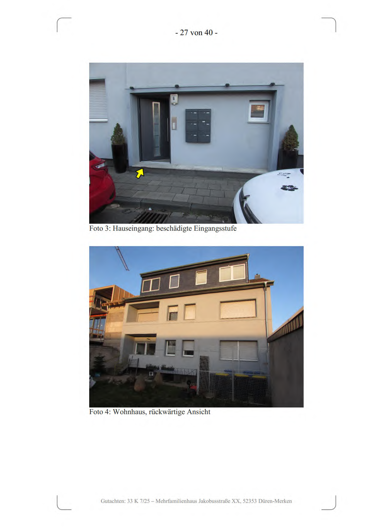 Foto 9 von 13 — Mehrfamilienhaus, Garage, einseitig angebautes, vollunterkellertes, zweigeschossiges Mehrfamilienhaus (6 Wohneinheiten) mit ausgebautem Dachgeschoss sowie eine PKW-Garage