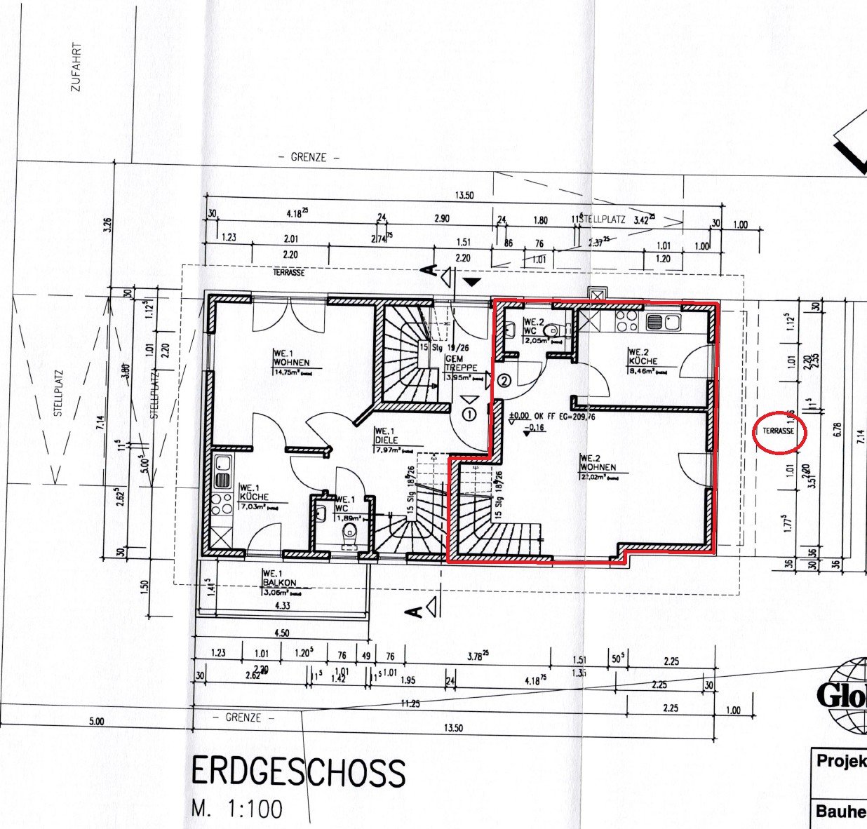 Foto 2 von 8 — Eigentumswohnung (3 bis 4 Zimmer), zwei KFZ-Außenstellplätze