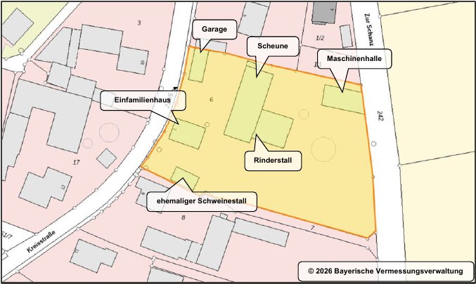 Foto 3 von 6 — Einfamilienhaus, Garage, land- und forstwirtschaftlich genutztes Grundstück