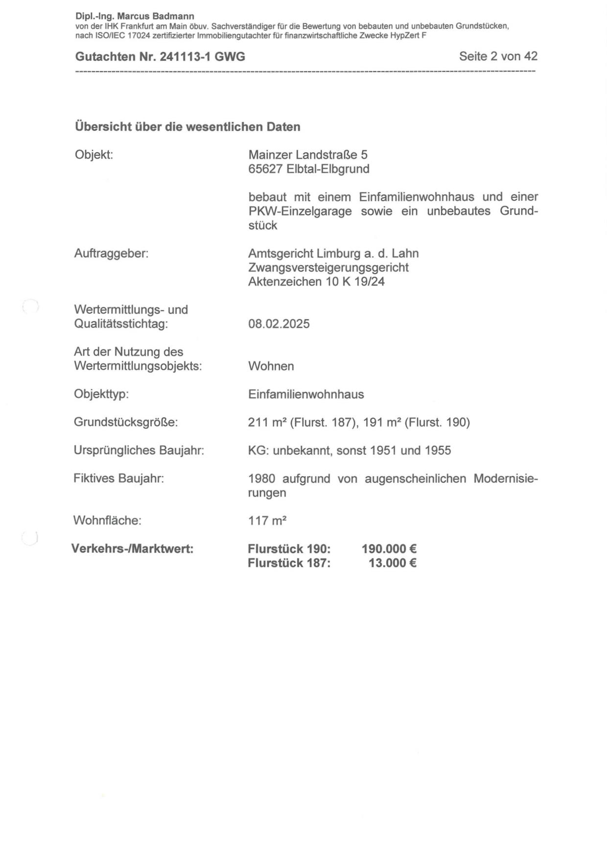 Foto 1 von 52 — Einfamilienhaus, und unbebautes Grundstück