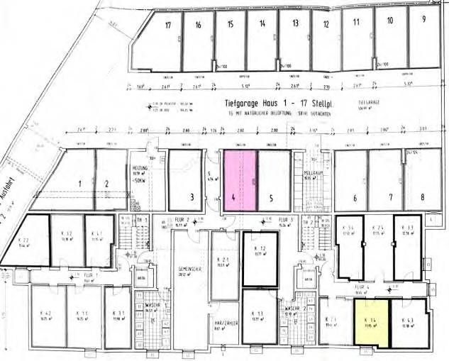 Foto 18 von 20 — Eigentumswohnung (3 bis 4 Zimmer), Kfz-Stellplatz (Tiefgarage)
